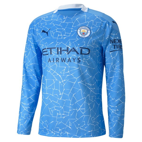 Tailandia Camiseta Manchester City Primera equipo ML 2020-21 Azul